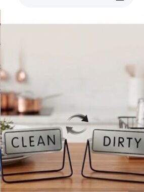 CLEAN/DIRTY Flip Sign